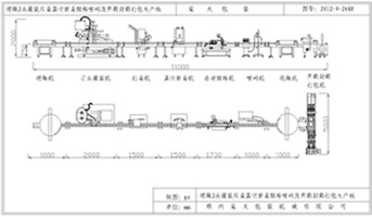 理瓶2頭灌裝壓蓋真空旋蓋貼標噴碼及開箱封箱打包生產線